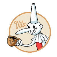 CaffeVita coffee time barista pulcinella seattle coffee Sticker