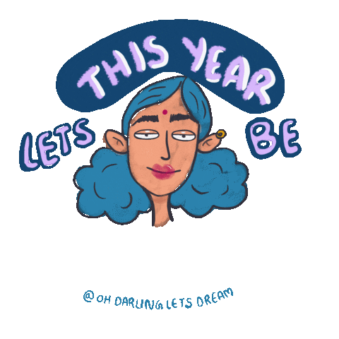 Happy New Year Girl Sticker