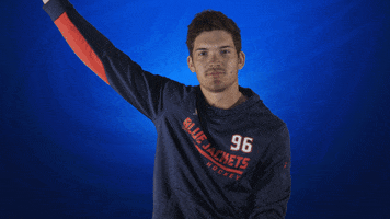 Jack Roslovic Eating GIF by Columbus Blue Jackets