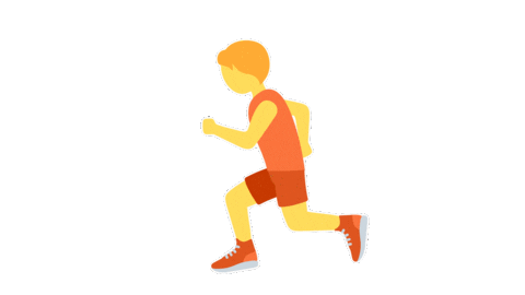 Run Running Sticker by EmojiVid