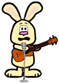barfythecarrot music bunny guitar rabbit Sticker