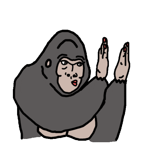 Gorilla Thumbs Up Sticker