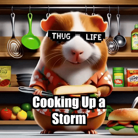 Sandwich Cooking GIF by Guinea Gambino