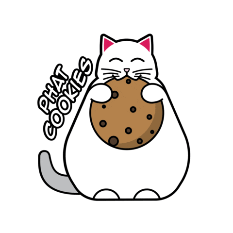 Sukicookie giphyupload cat cookies fatcat Sticker