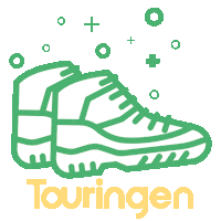 touringen_stempel forest hiking wandern thüringen Sticker
