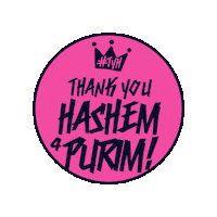 Happy Purim Sticker by Thank You Hashem