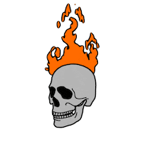 achmadefch fire ghost skull dead Sticker