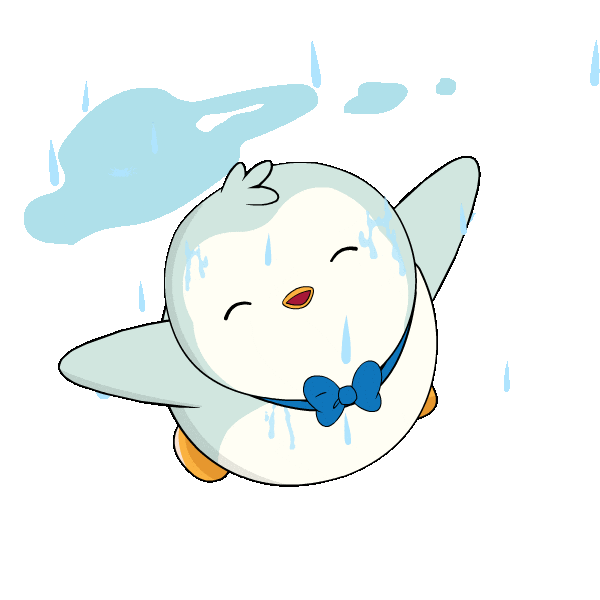 Raining Rainy Day Sticker by Pudgy Penguins
