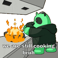 On Fire Cooking Sticker by SuperVerse