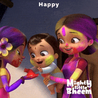 Happy Holi GIF by Chhota Bheem