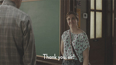 Lena Dunham Thank You Sir GIF by Girls on HBO
