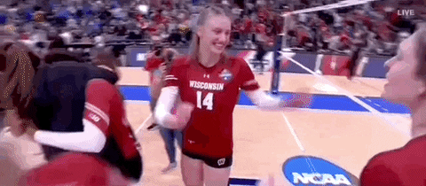 Volleyball Wisconsin GIF by NCAA Championships