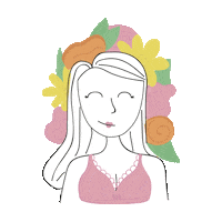 arianailustra love girl logo digital Sticker