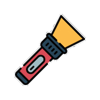 Flashlight Sticker by Camp Korey