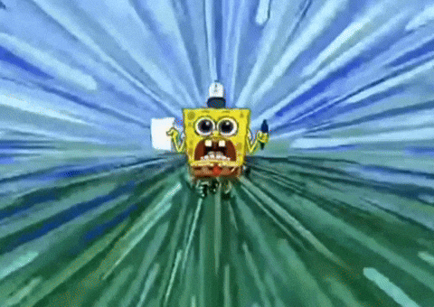 Spongebob Running GIF