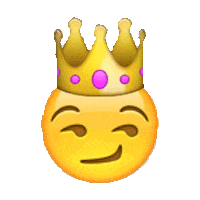 crown smirk Sticker