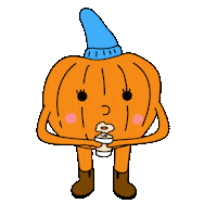 Pumpkin Spice Fall Sticker by Percolate Galactic