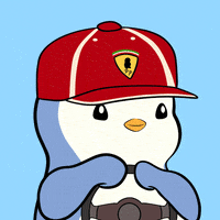 pudgypenguins racing penguin race pudgy GIF