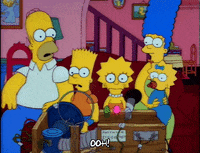 Shocked Season 3 GIF by The Simpsons