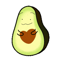 Chloeeeeeee_eee heart avocado chloeee cuteavocado Sticker
