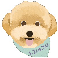 Happy Poodle Sticker