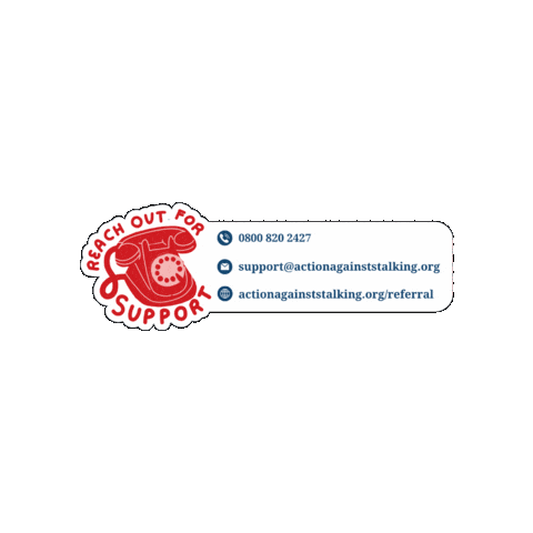 ActionAgainstStalking support stalking support service help line Sticker