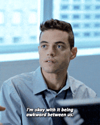 Awkward Mr Robot GIF