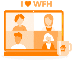 Work From Home Zoom Sticker by Just Eat Takeaway.com
