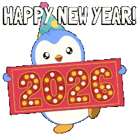 New Year Penguin Sticker by Pudgy Penguins