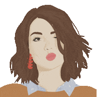 popandcrackle cute girl trendy earrings statement earrings Sticker