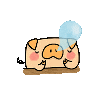 awkward pig Sticker