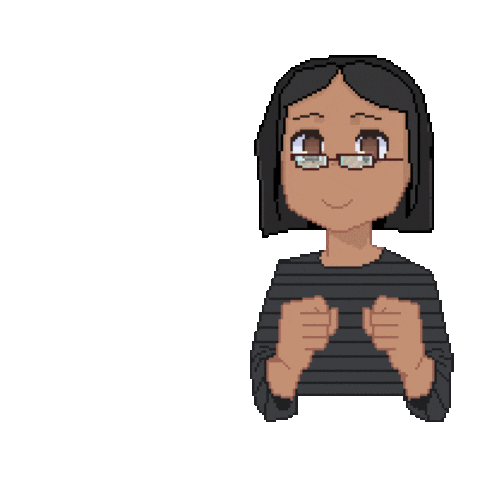 Excited Pixel Sticker by Bananelly