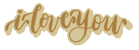 I Love You Lettering Sticker