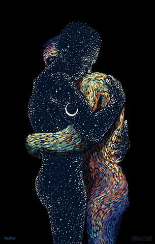 milky way hug GIF