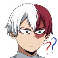 cupajocs what confused bnha todoroki Sticker