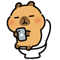 Relaxing Leave Me Alone Sticker by Capybara Pimoo by Stickie