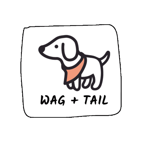shopwagandtail shop small business wag tail wag and tail Sticker