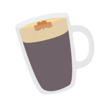 Irish Coffee Sticker by MUTTS Canine Cantina