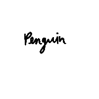 insieme penguin blackwhite Sticker