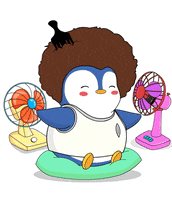 Sweating Heat Wave GIF by Pudgy Penguins