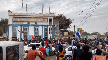 Gambia Fans Celebrate AFCON Win Over Guinea