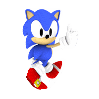 sonic the hedge hog thumbs up Sticker