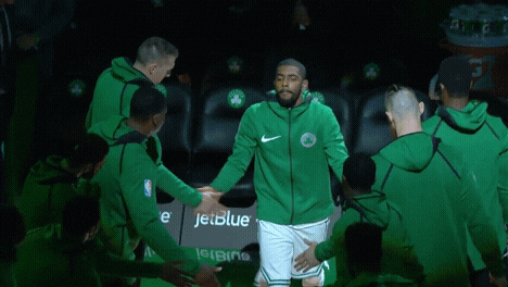 high five kyrie irving GIF by NBA
