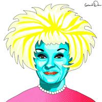 phyllis diller psychedelic gif GIF by Grande Dame