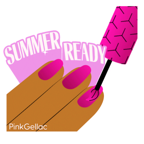 PinkGellac beauty ready shine nails Sticker