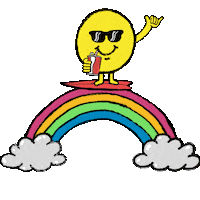 rainbow smile Sticker by Studio Hello