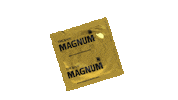 MagnumCondomsuk party gold condom magnum Sticker
