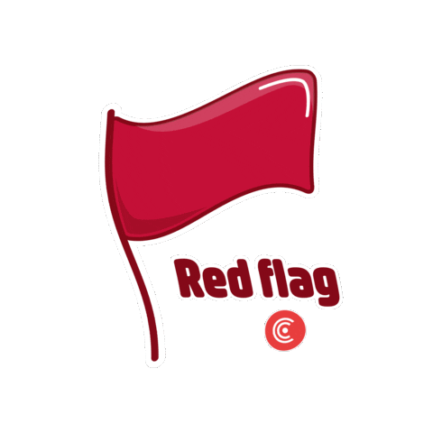 Red Flag Ets Sticker by ChektAhora