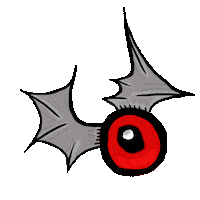 mthertngue eyes bat darkness Sticker