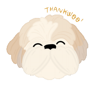 Dog Thanks Sticker by Ann of Facedit
